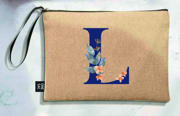 Bolso de mano letra l una pieza (diseño variado) (25×18×1 )